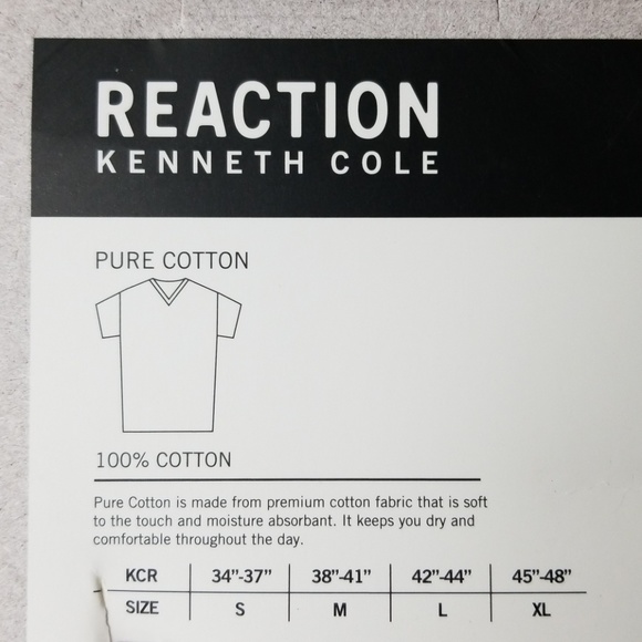 NWT Reaction Kenneth Cole V Neck  Cotton Tshirt - Picture 3 of 4